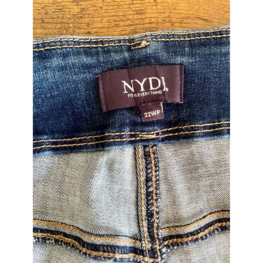NYDJ Jeans Womens 22WP Blue Wide Leg Crop High Rise‎ Lift Tuck Cool Embrace - Picture 5 of 9